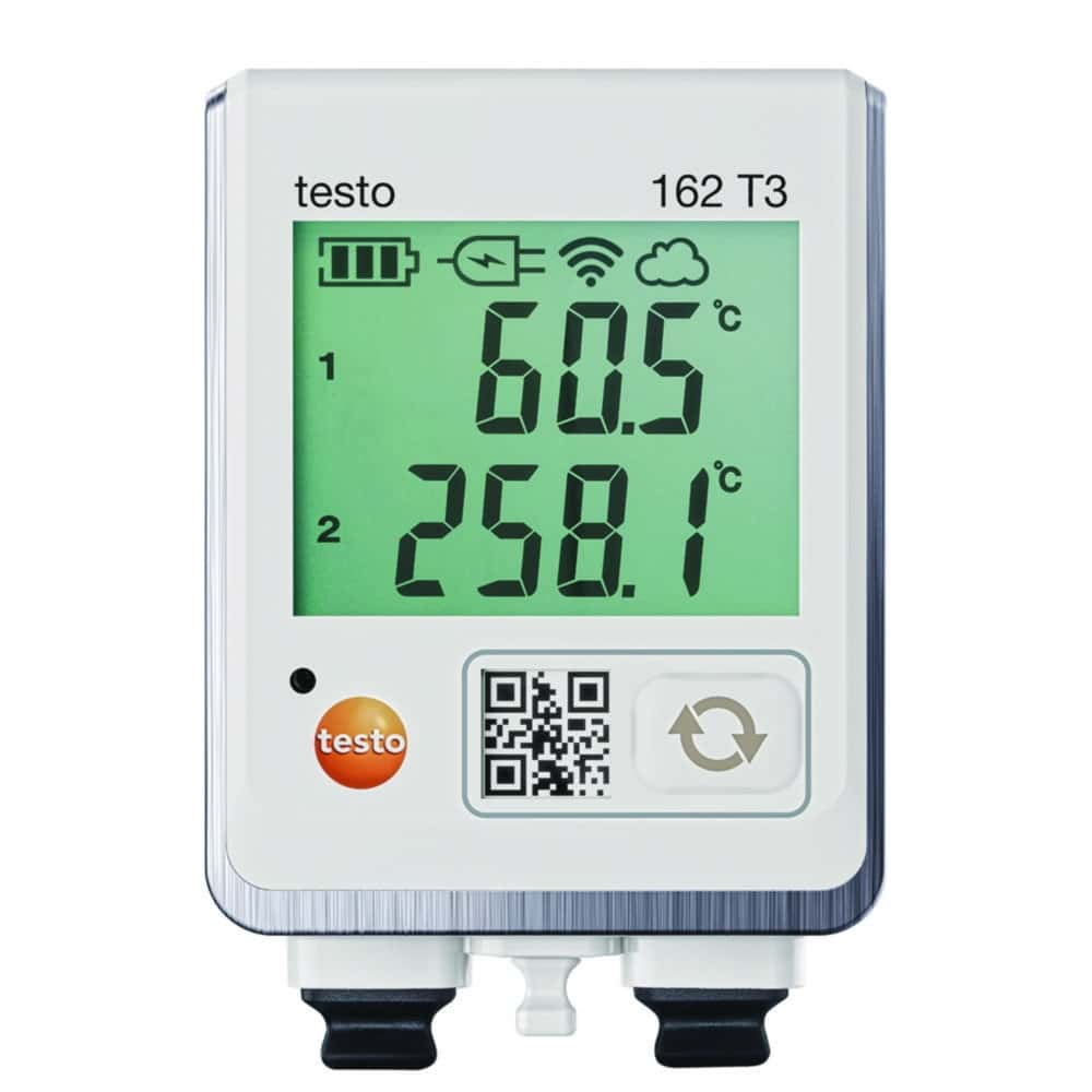 Online temperature data logger testo 162 T3, with two connections for ...