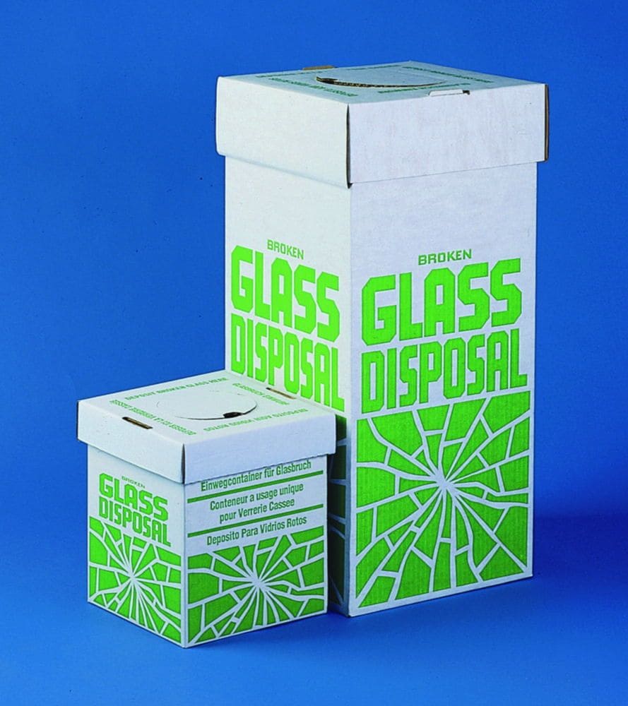 Disposal cartons for broken glass