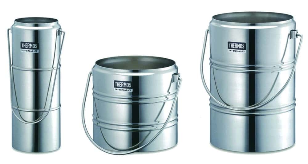 Chrome steel Dewar flasks