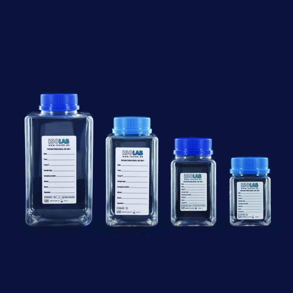 Water sample bottles, PET, without sodium thiosulfate, single packed
