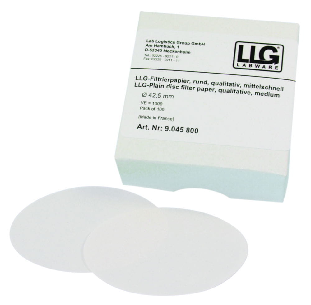 LLG-Filtrierpapiere, qualitativ, Rundfilter, mittelschnell