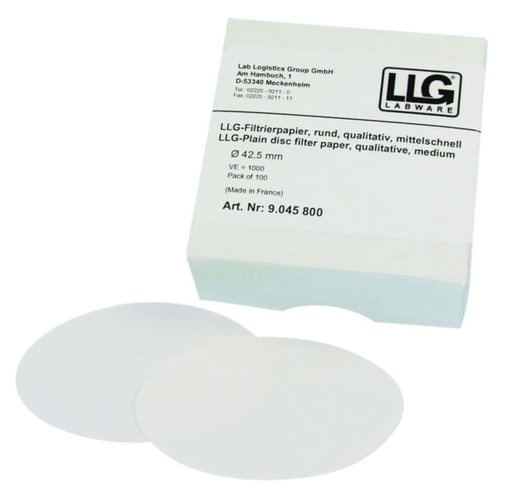 LLG-Filtrierpapiere, qualitativ, Rundfilter, mittelschnell