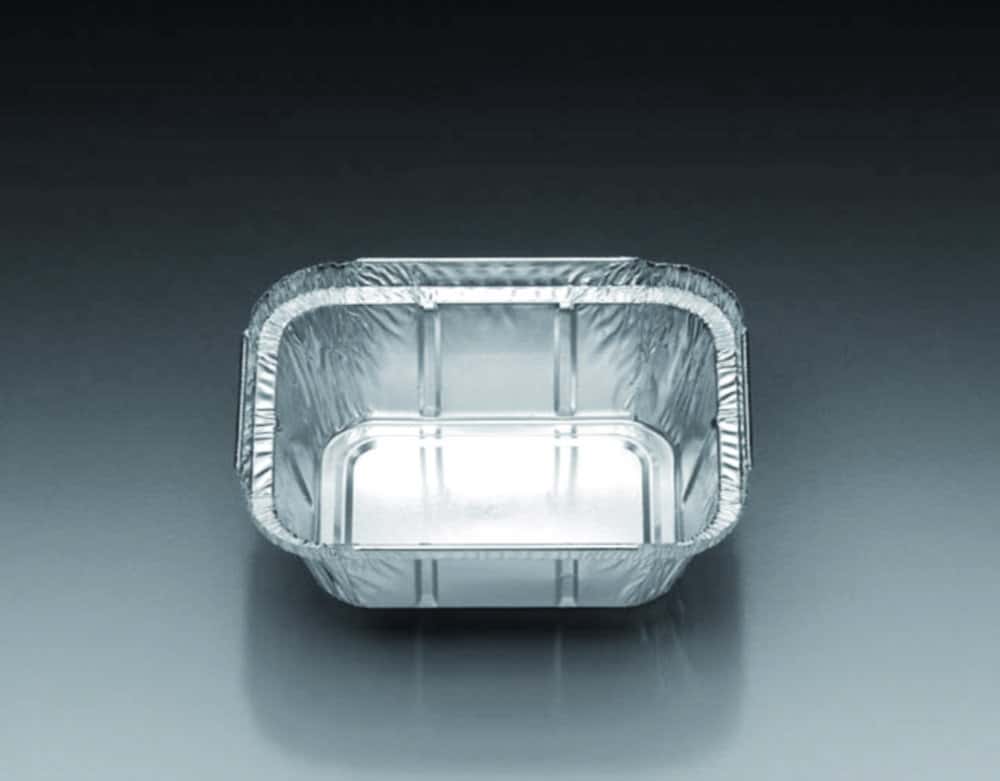 Aluminium containers, square, with lid