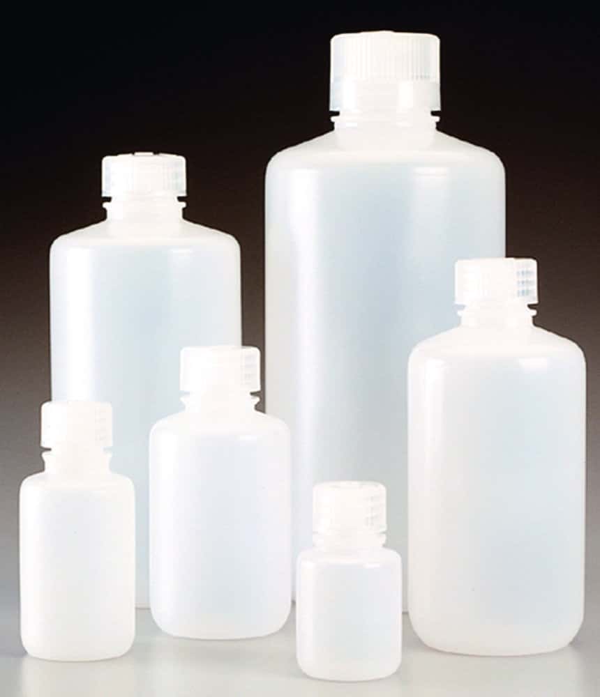 Bouteille à col étroit Nalgene™ Economy, en PPCO, avec bouchon à vis en PP