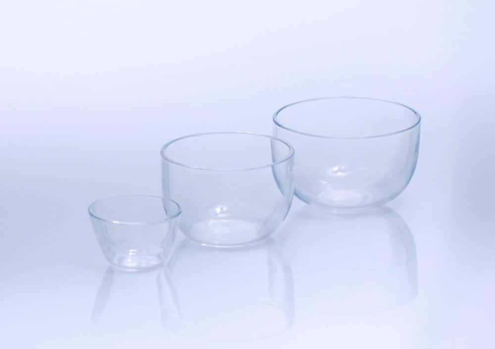 Crucibles, quartz glass, medium form