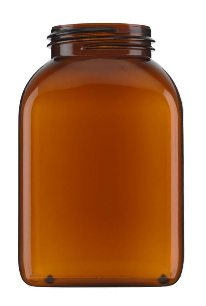 Square, wide-mouth containers without closure, series 310, PVC
