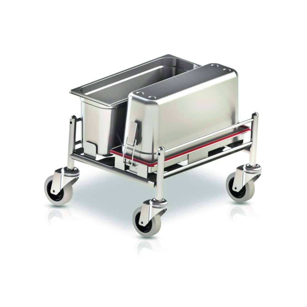 Chariot de nettoyage Clino® CR mini EM-GMP1, en acier inoxydable