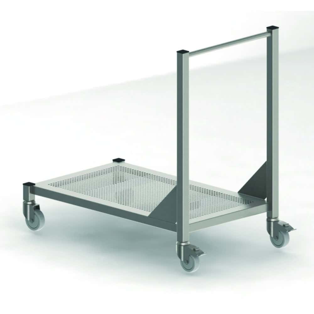 Chariot de transport pour salle blanche, plateaux perforés