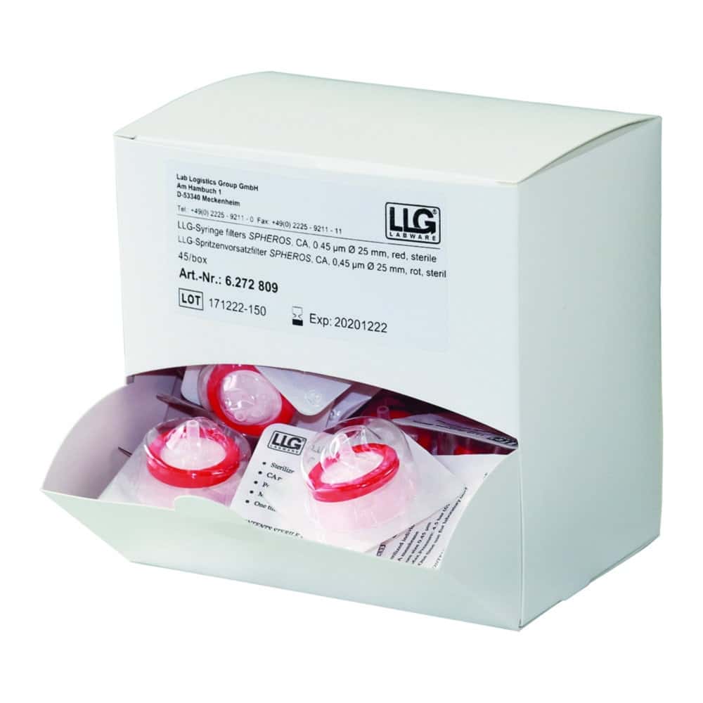 LLG-Spritzenvorsatzfilter SPHEROS, Celluloseacetat