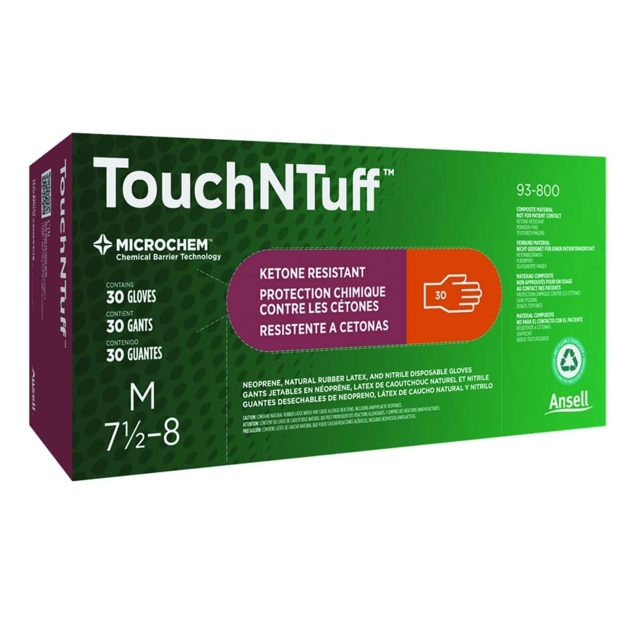 Einmalhandschuhe TOUCHNTUFF™ 93-800, Naturgummilatex, Nitril, Neopren