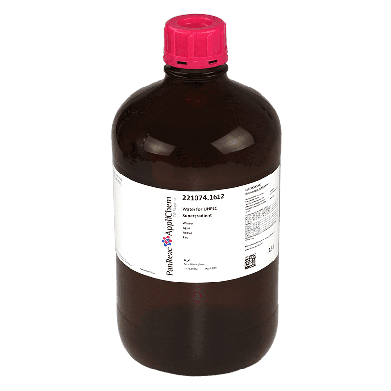 Wasser für HPLC gradient / UHPLC supergradient grade, Inhalt: 2,5 Liter