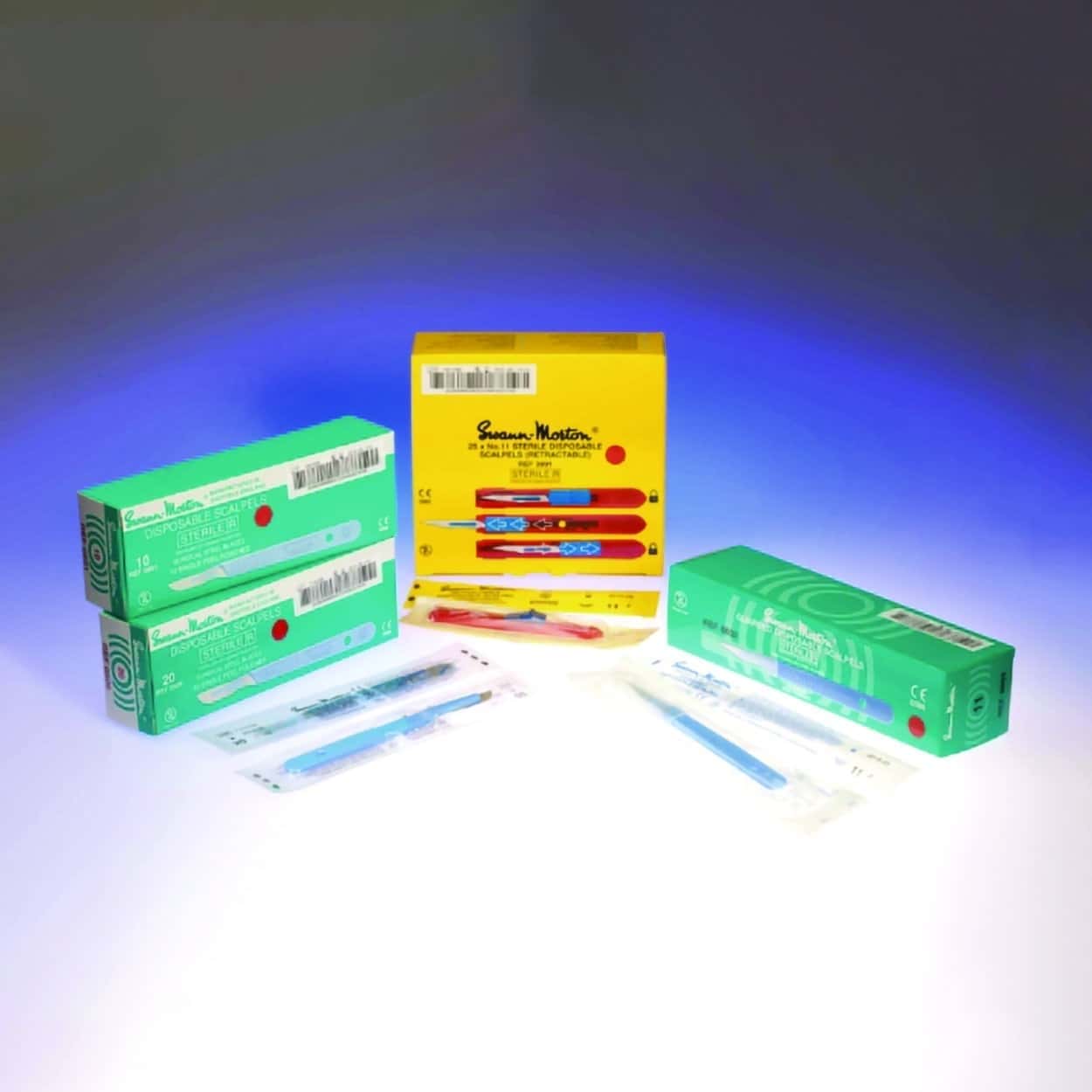 Disposable scalpels, sterile