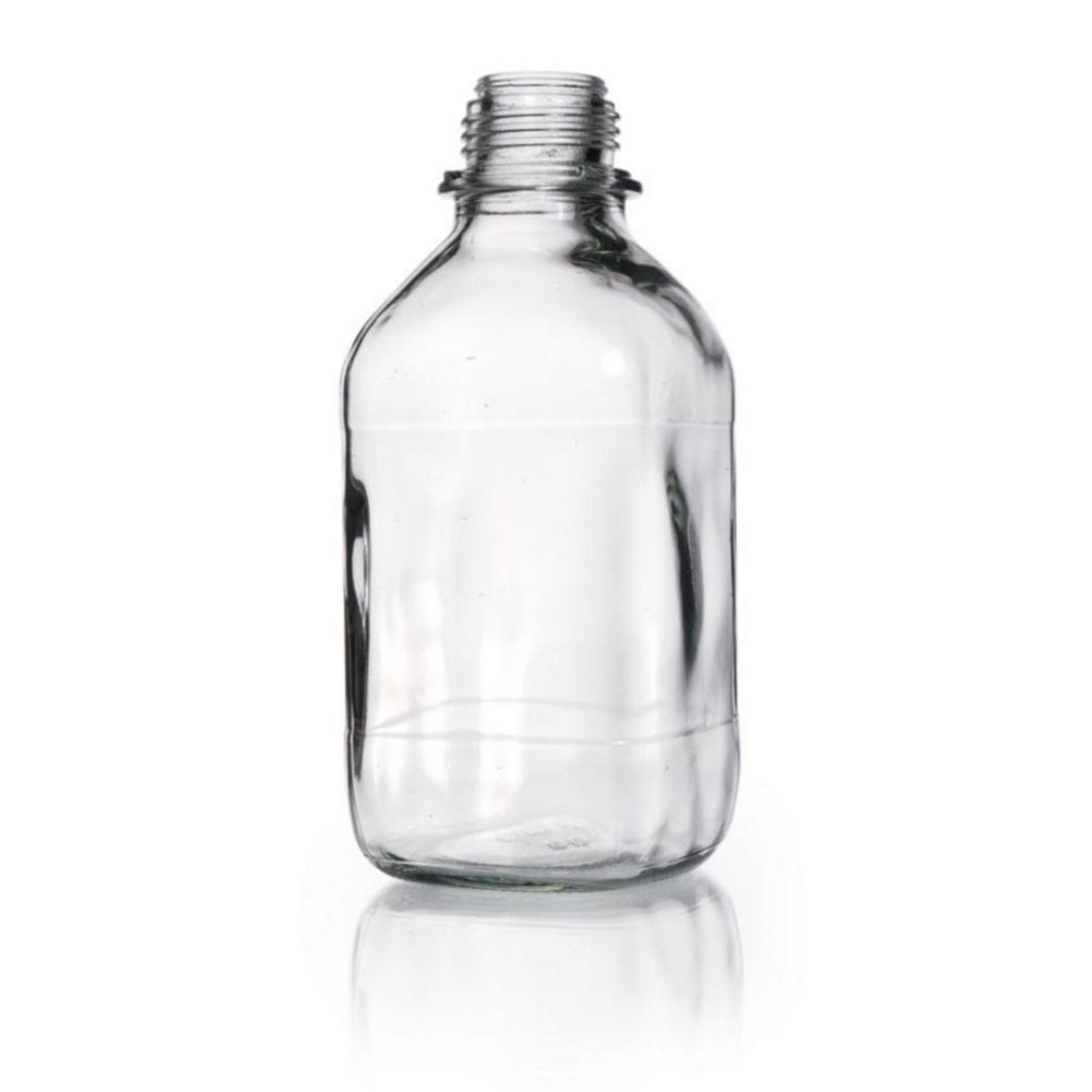 Narrow-mouth square bottles, soda-lime glass
