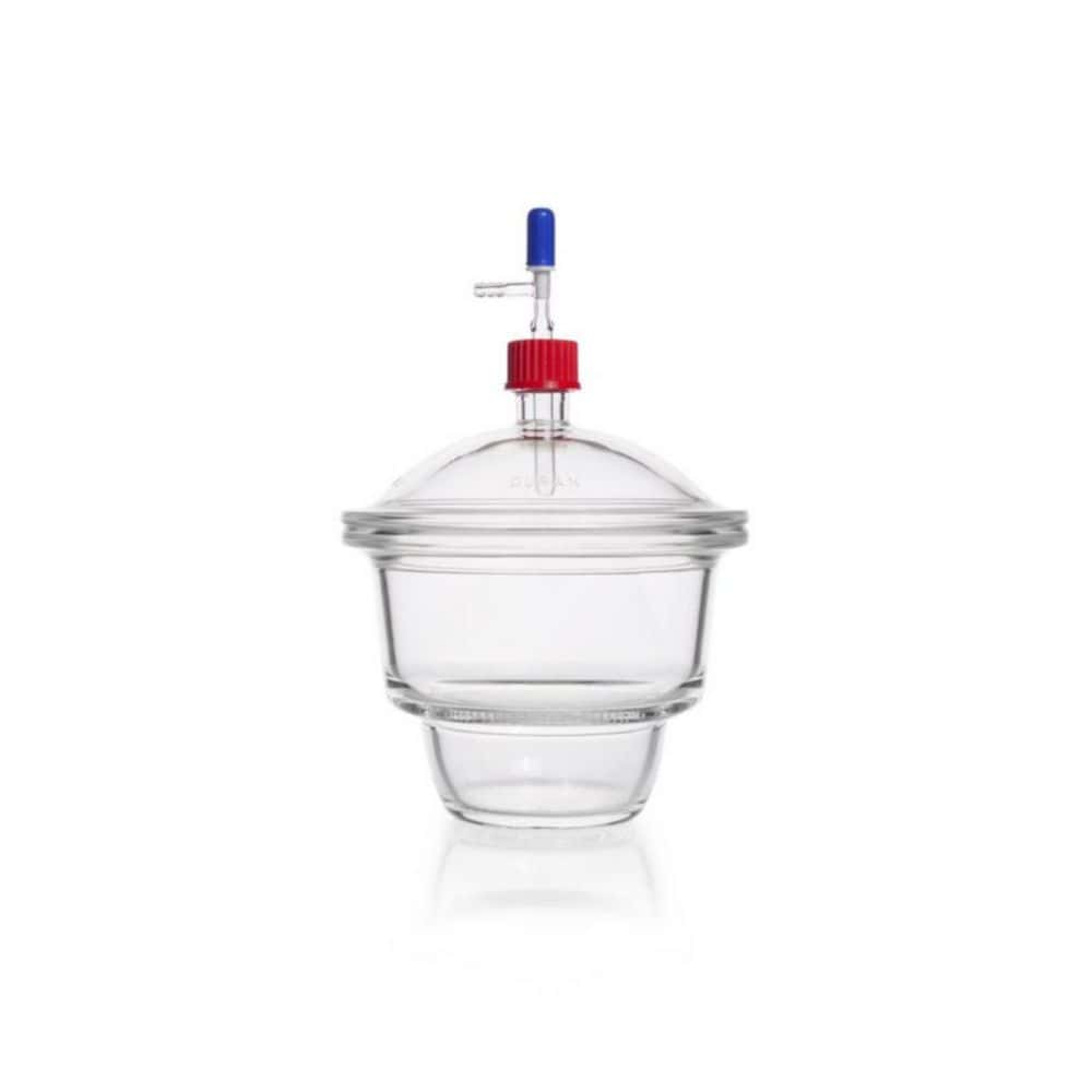 DURAN® Desiccator DN 150 with screw thread in lid and base, with stopcock