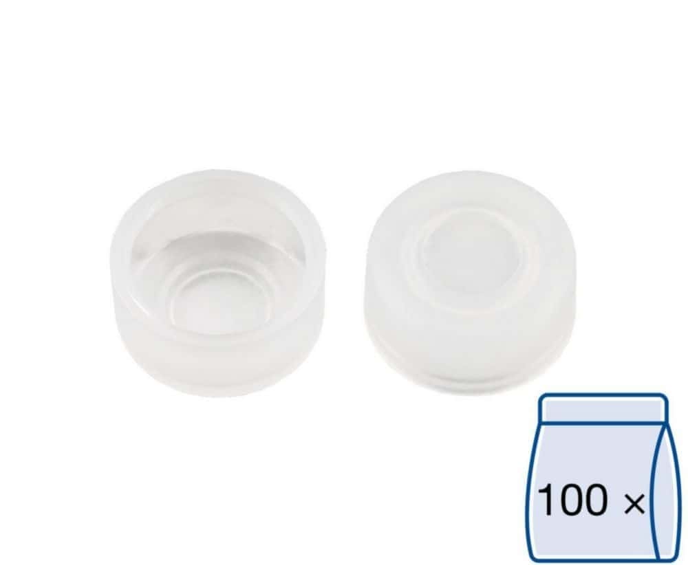 PE-Caps N 11, clear for sample vials N 11 with crimp top, pack of 100