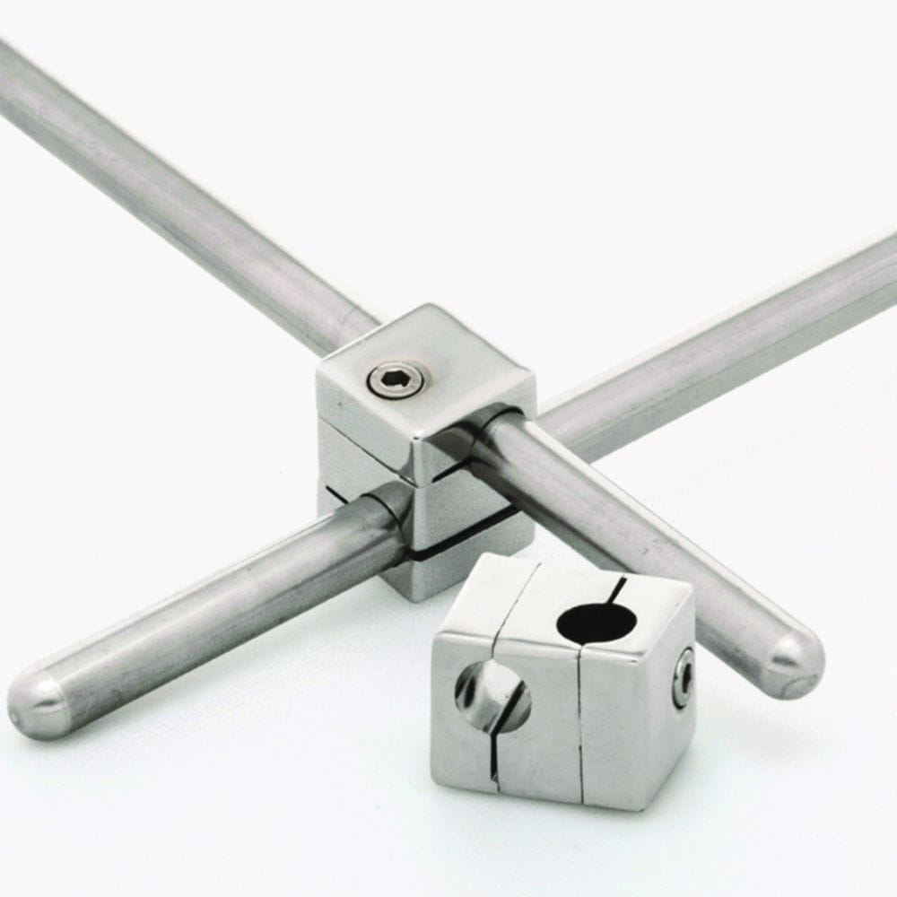 Viereckige Muffe, Stahlguss/verchromt