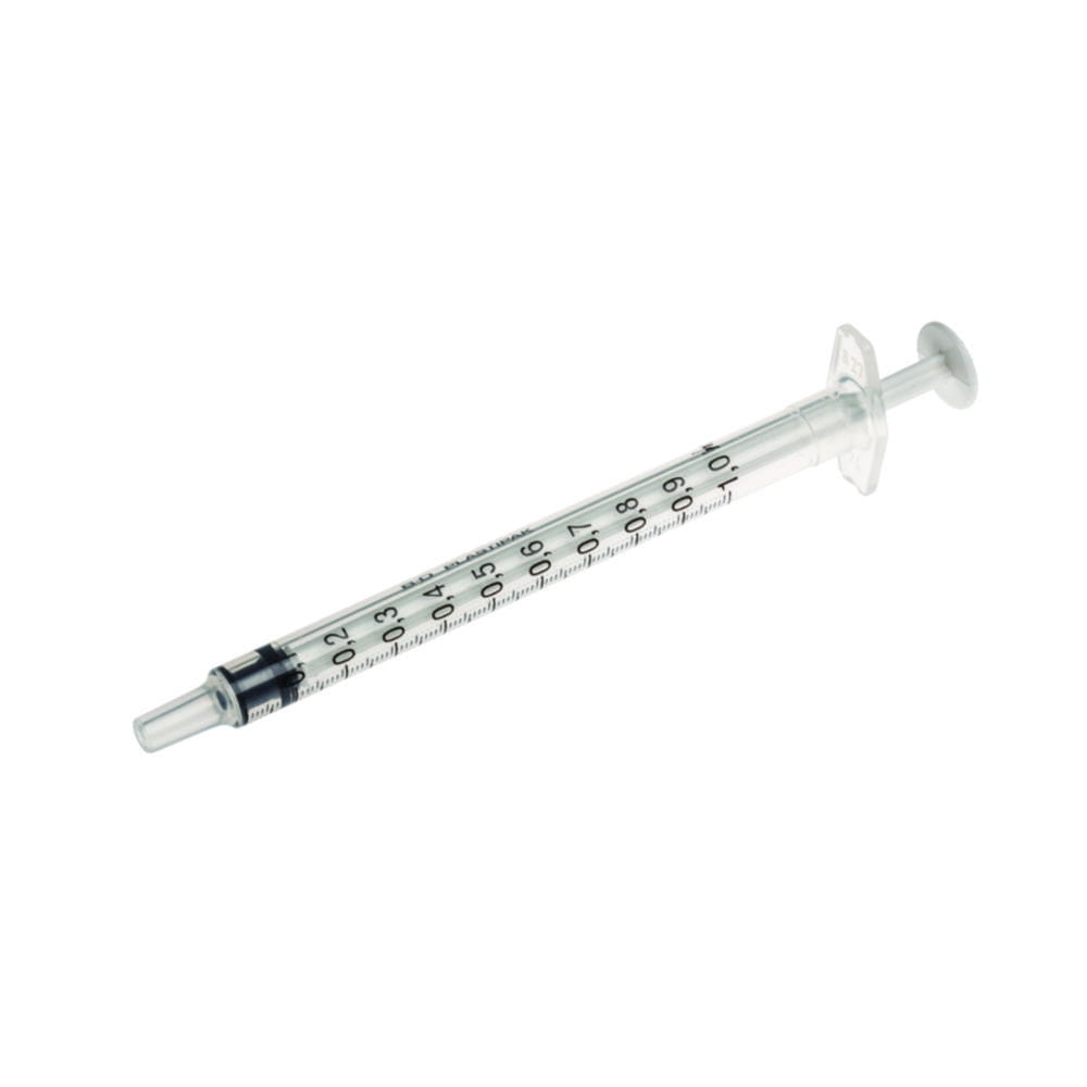 Disposable syringes, 3-piece, PP, sterile, 1 ml