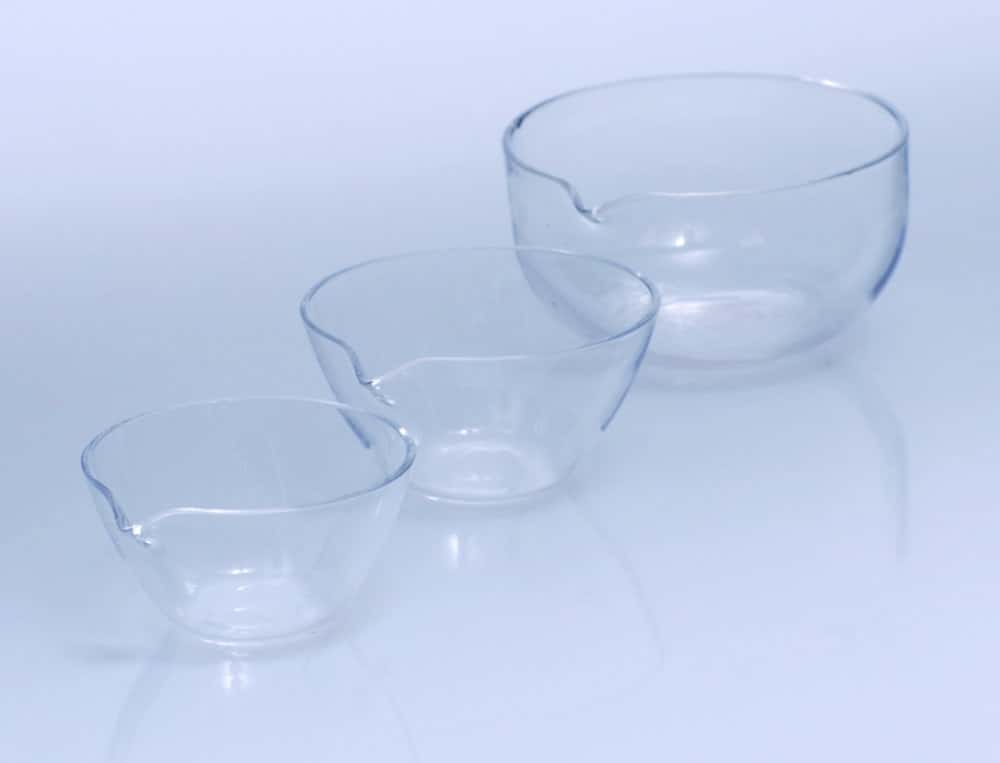 Evaporating basins, quartz glass