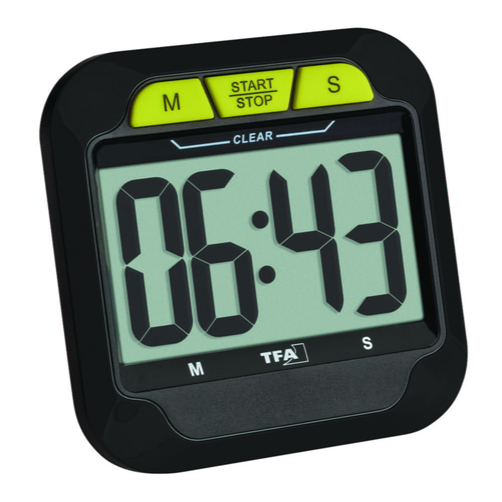Digital countdown timer and stopwatch