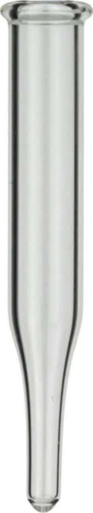 Inserts N 13-4 G, 0.3 ml OD: 6 mm, outer height: 40 mm clear, conical, metal spring 702974 necessary pack of 100