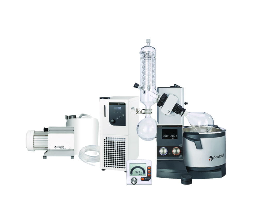 Rotary Evaporators Hei-VAP Core, with hand lift, vertical condenser | hberle Rotary Evaporators Hei-VAP Core, with hand lift, vertical condenser | hberle