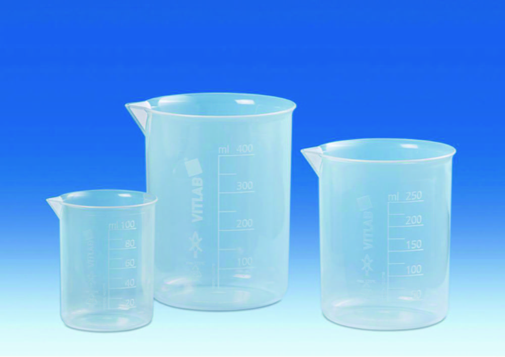 Griffin beakers, PP, with embossed graduations
