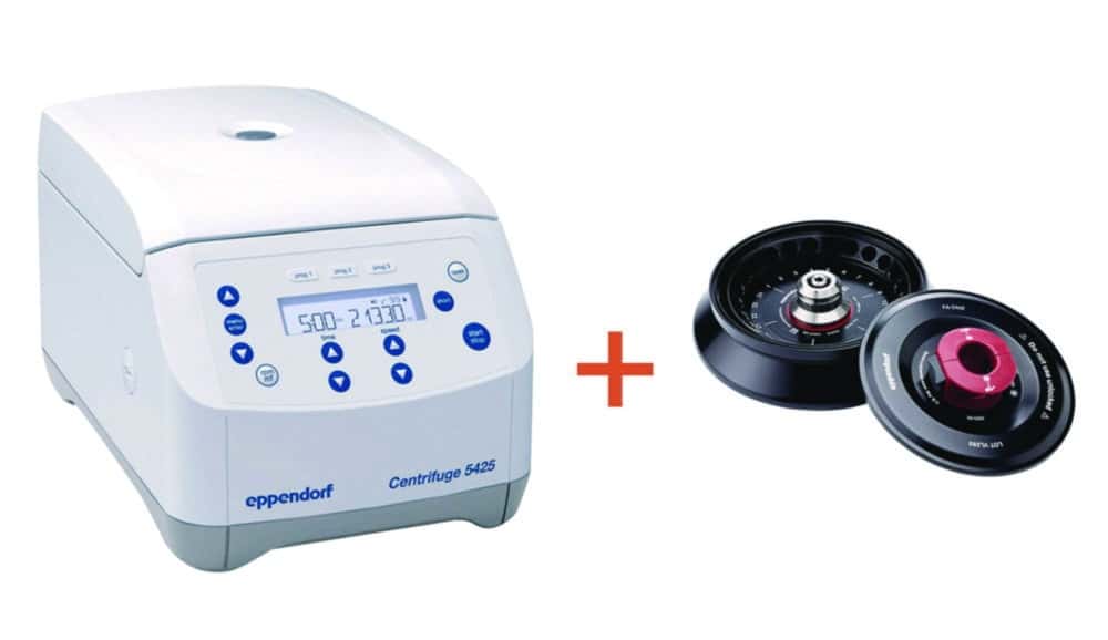 Mikrozentrifuge 5425 (General Lab Product), mit Folientastatur, mit aerosoldichtem Rotor FA-24x2 und QuickLock® Pro-Deckel