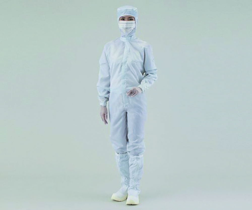 Overall for cleanroom ASPURE, polyester, with integrated hood
