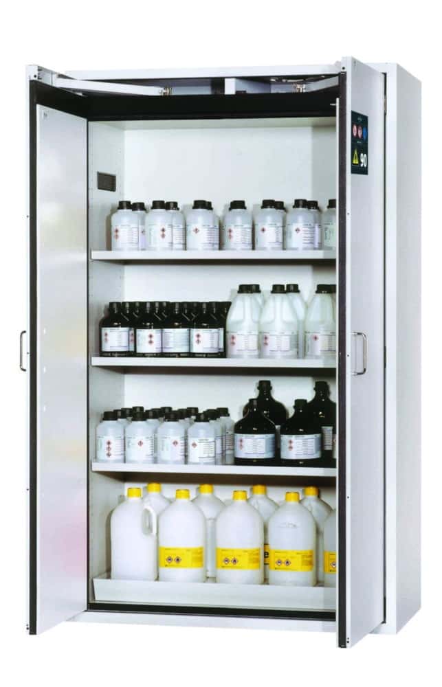 Sicherheitsschränke S-Classic-90 WD, 3 Fachböden, Lochblecheinsatz