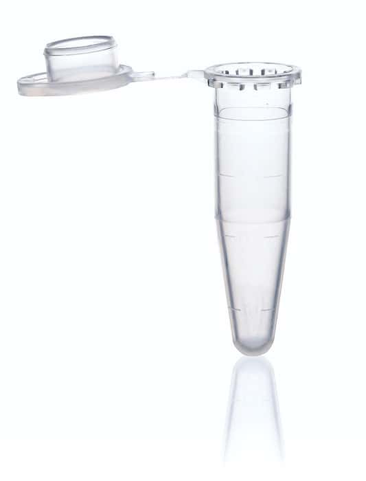 Reaction tubes, PP, with attached lid