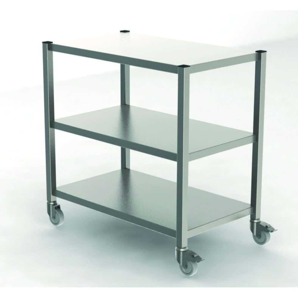 Chariot de transport pour salle blanche, plateau non perforé