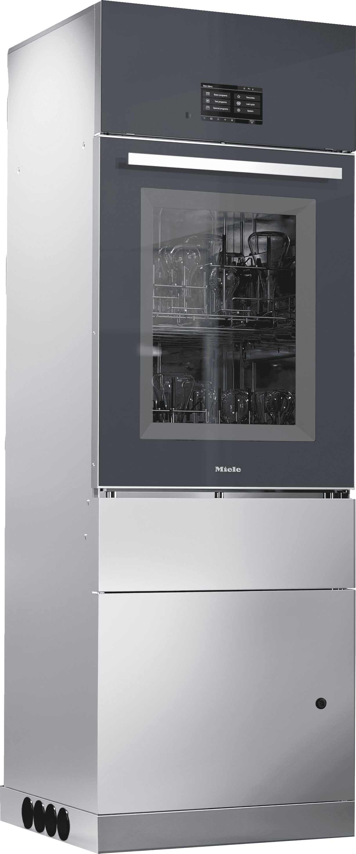 SlimLine Laborspüler mit Elektrobeheizung Heißlufttrocknung Ablaufpumpe, Kondensator, Enthärtung PLW 7111 [S-1012]