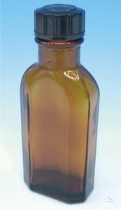Kulturflasche Meplat 500 ml Braunglas, Gewinde PP28, komplett mit Schraubkappe