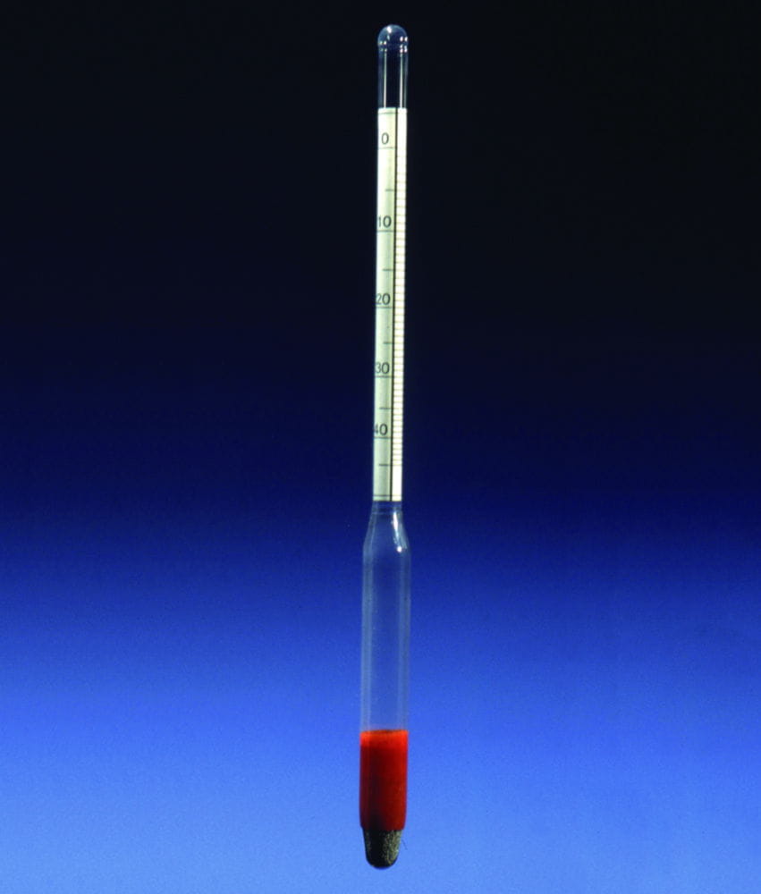Hydrometers for sodium hydroxide in %