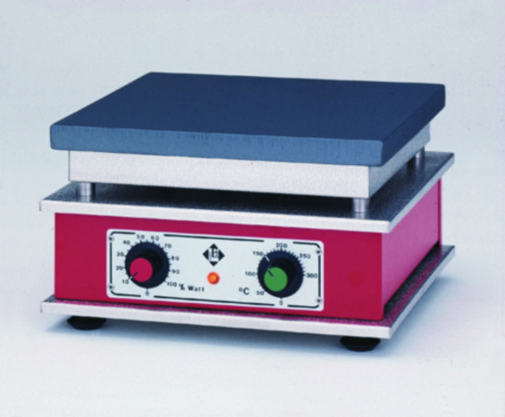 Hotplates with power control, thermostatic controller and permanent connection