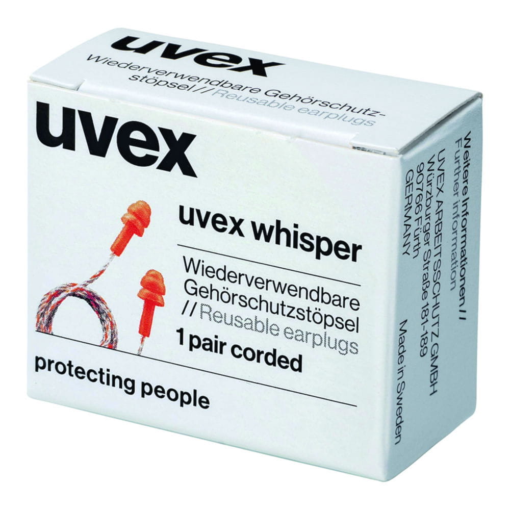 Earplugs whisper with cord in minibox, pack of 50 pairs