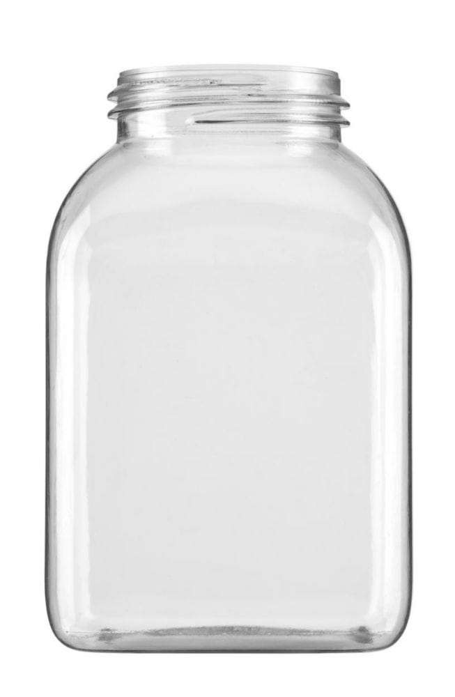 Square wide-mouth containers without closure, series 310, PETG