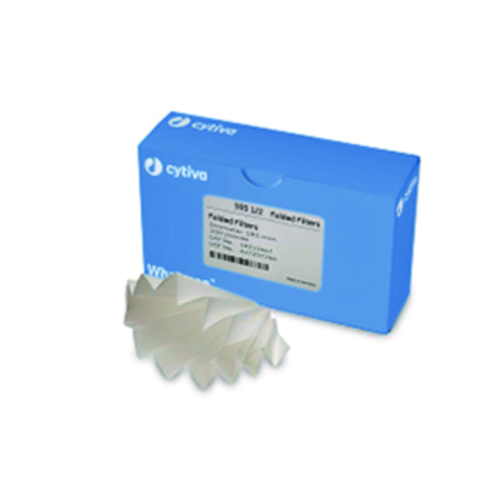 Qualitative filter paper, Grade 593 ½, folded filters