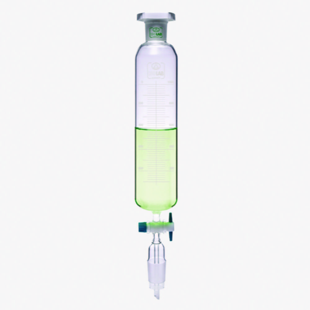 Dropping funnels, cylindrical, without pressure equalizing tube, Borosilicate glass 3.3