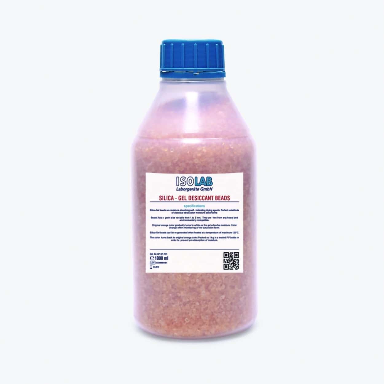 Silica gel beads desiccant 1kg in PP-bottle