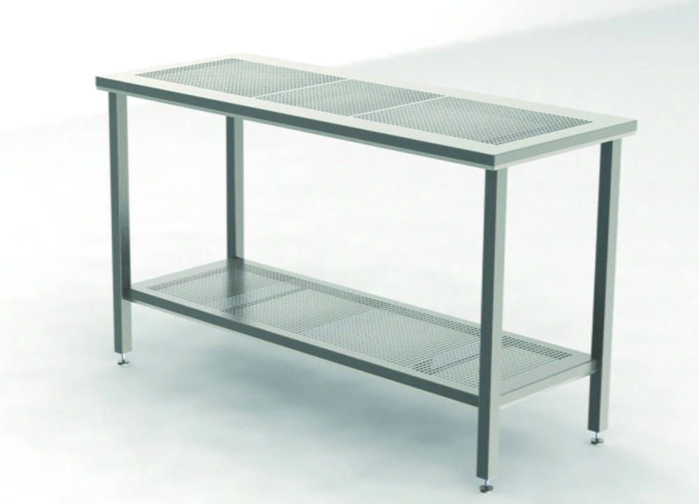 Cleanroom Tables with Perforated Worktop