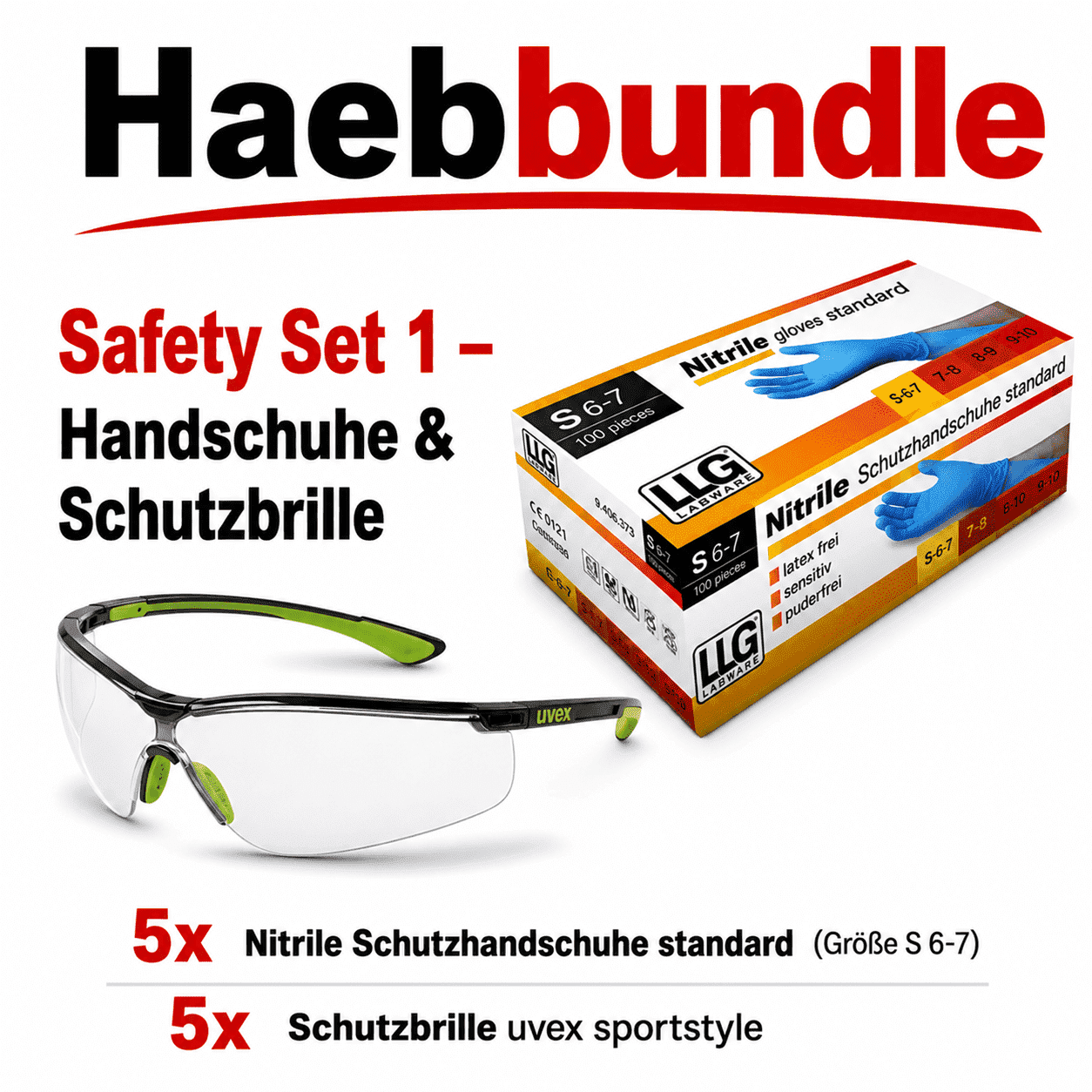 Safety Set 1 – Handschuhe & Schutzbrille