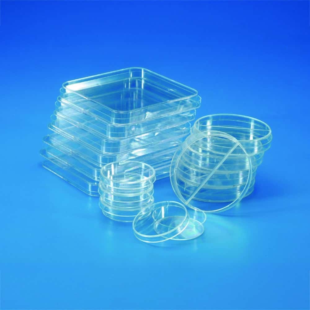 Petri dish Ø 90 mm, PS ß-sterile, with 4 sections pack of 500