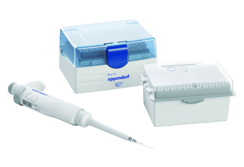 Single-channel microlitre pipettes Research® 3 neo, variable, incl. epT.I.P.S.® Box 2.0 and ep Dualfilter T.I.P.S.® BioBased PCR clean & sterile Reload