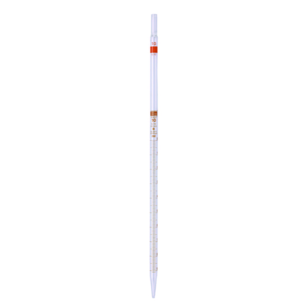 Graduated pipettes, Soda-lime glass, class B, amber stain graduation, type 3