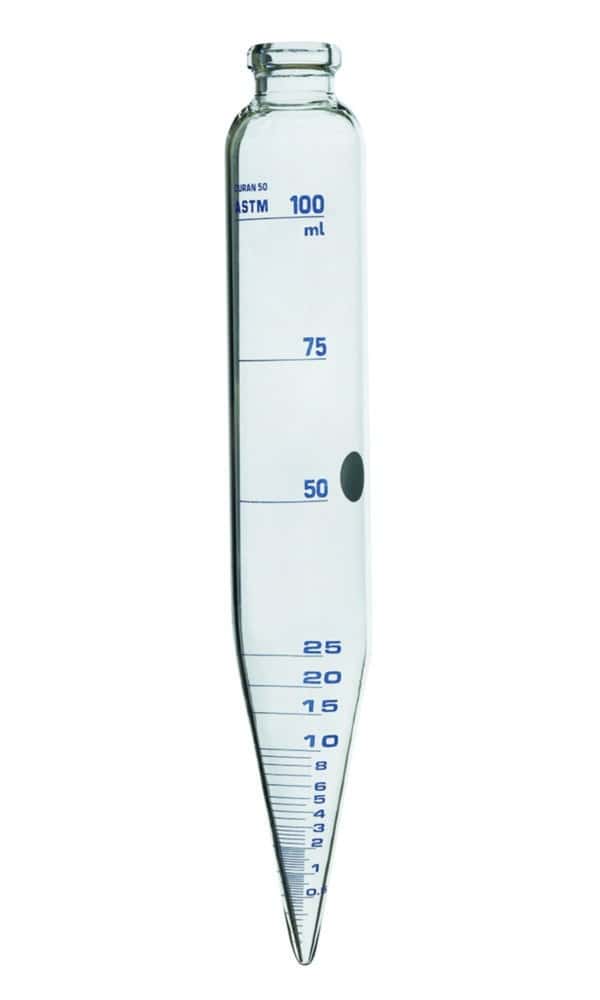 ASTM-Zentrifugengläser, zylindrisch, unten konisch, Borosilikatglas 3.3