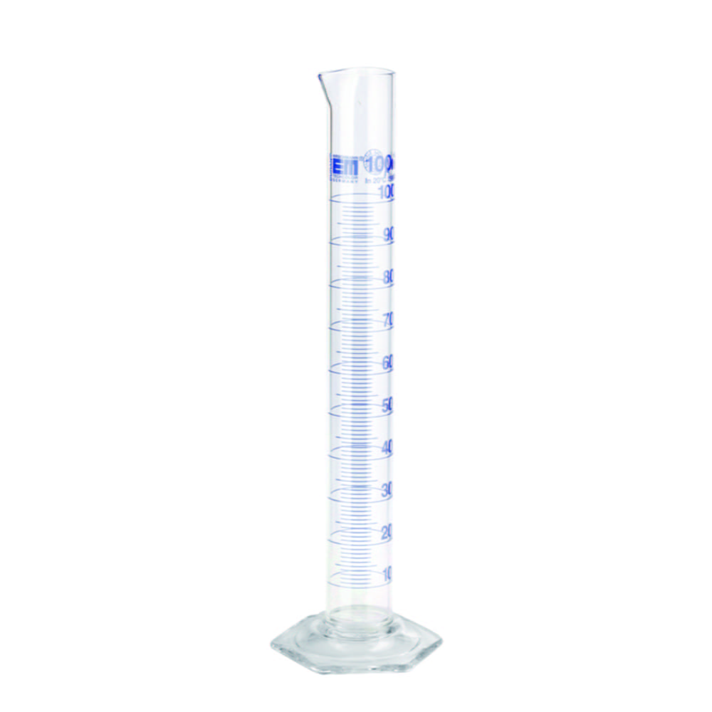 Measuring cylinders, DURAN®, tall form, class A, blue graduation