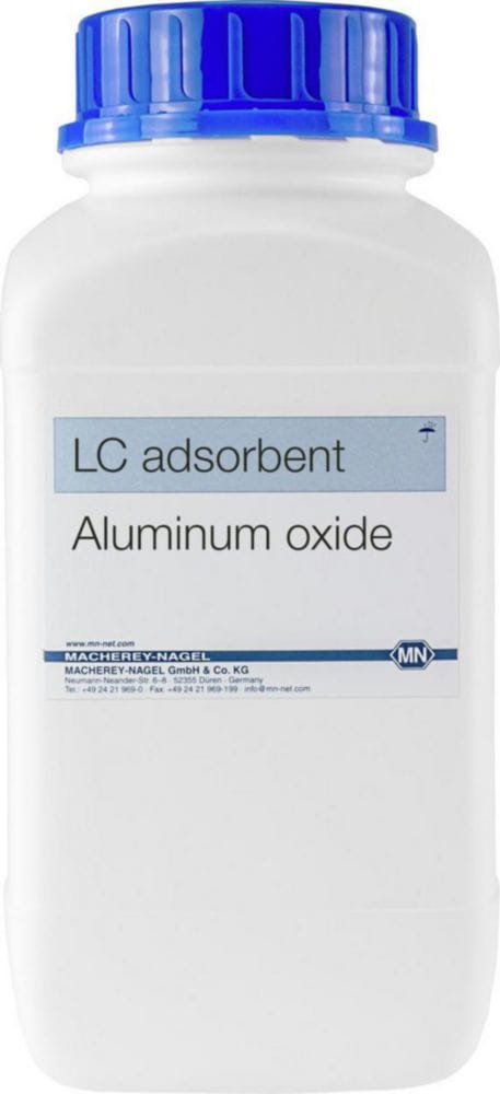 Aluminium oxide adsorbents for low pressure column chromatography