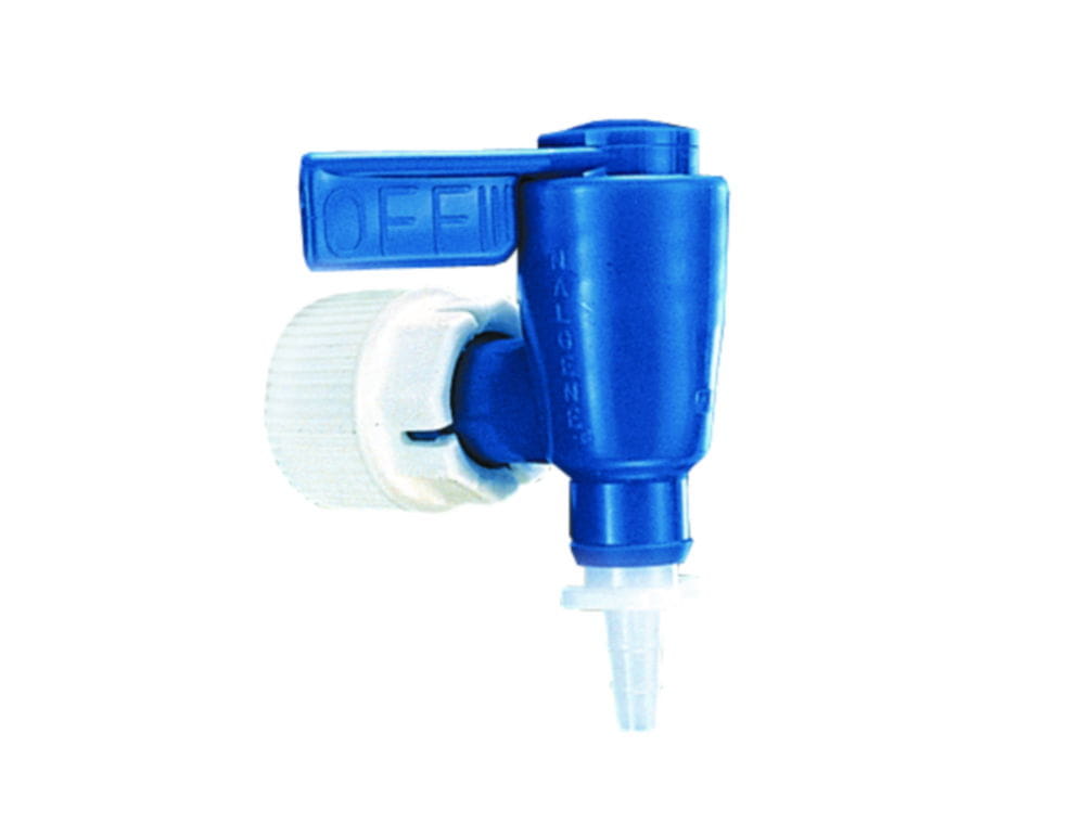 Stopcocks, quick action, PP, for aspirator carboys