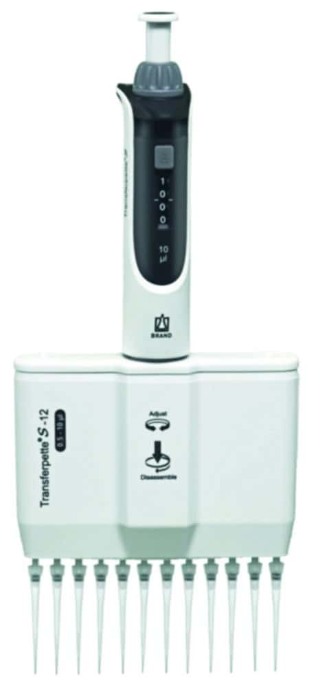 Multichannel microliter pipettes Transferpette® S-8/S-12, variable